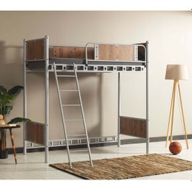 Resim Argimo Prizma Genç Çocuk Odası Metal Ranzalı Gri Karyola 90x190 