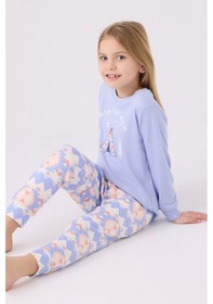 Resim Arnetta Kız Çocuk Mavi Pijama Takımı Mavi 