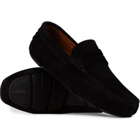 Resim Deery Erkek Hakiki Süet Siyah Penny Loafer - E0920MSYHC02 