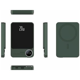 Resim Geeksen Yeşil Metal 5000mah Magsafe Manyetik Şarj Cihazı - Pd20w Çift Yönlü Hızlı Şarj, Ultra İnce Taşınabilir Power Bank 