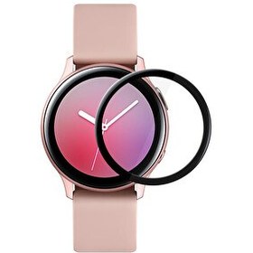 Resim Microsonic Samsung Galaxy Watch Active 2 40mm Tam Kaplayan Temperli Cam Full Ekran Koruyucu Siyah 