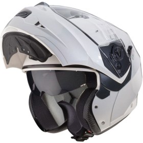 Resim Caberg Duke 2 Çeneden Açılır Kask + Pinlock (beyaz) 