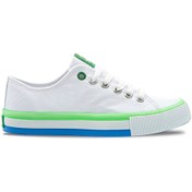 Resim Benetton BN-30176 Beyaz-Yeşil Kadın Spor Ayakkabı 