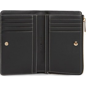 Resim Tommy Hilfiger Th Icon Bıfold Wallet Monoplay Kadın Siyah Cüzdan - Aw0aw18594 