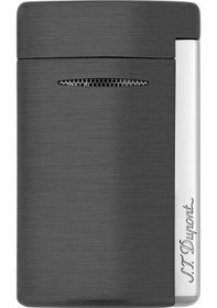 Resim S.t. Dupont Minijet Gunmetal Mat Çakmak 10888 Gri 