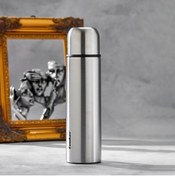 Resim makay 0.75LT KROM TREND TERMOS PASLANMAZ ÇELİK - SIZDIRMAZ KAPAK = BARDAK (5282) 