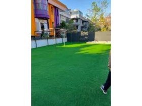 Resim 3X20 Metre Yapay Çim Halı, Lastik Taban, Yeşil Suni Halı, 7 mm Kalınlığında 