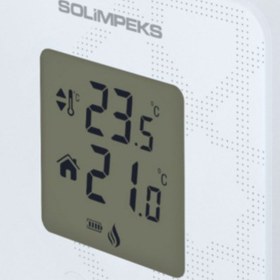 Resim SOLİMPEKS Solitherm 150 Kablosuz LCD Dijital Oda Termostatı - Hassas Kalibrasyonlu Model 