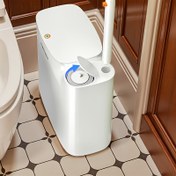 Resim 2’si 1 Arada Çöp Kutusu ve Tek Kullanımlık Tuvalet Fırçası, İnce Banyo Çöp Sepeti, Açılabilir Kapaklı Atık Kovası – Hem Evler hem de Karavanlar için Uygun 