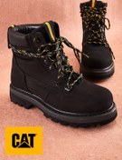 Resim Cat Black Nubuk Hakiki Deri Kadın Bot & Bootie 0111113701 