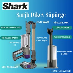 Resim Shark Powerdetect Clean&empty Pet Başlıklı Şarjlı Dikey Süpürge 