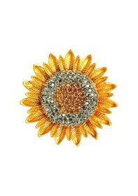 Resim Sunflower Ayçiçeği Broş Altın - Sarı 