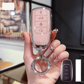 Resim Lüks TPU Araba Uzaktan Kumanda Kapağı Kılıfı Tutucu ile Anahtarlık için Chery için Tigo 7 8 Pro Max için Omoda C5 için Tigo 7 8 Plus için Arrizo 5 Plus Koruyucu Kılıf İç Aksesuarlar 