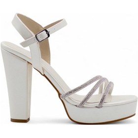 Resim Berk Taşlı Platform Yüksek Kalın Topuklu Abiye Sedef 