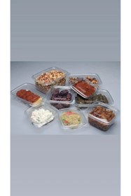 Resim Ecoflex Plastik Sızdırmaz Kap 500 Gr Cc Kullan At Tek Kullanımlık Plastik Kapaklı Kase 50 Adet 