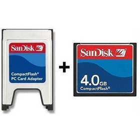 Resim Snd4 4gb Compact Flash Kart + Pcmcıa Adaptör 