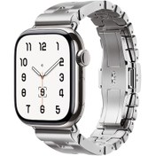 Resim Apple Watch 44mm Zore KRD-125 Metal Kordon Strap Kayış-Gümüş 