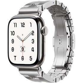 Resim Apple Watch 44mm Zore KRD-125 Metal Kordon Strap Kayış-Gümüş 