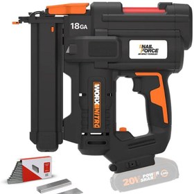 Resim Worx WX844.9 20Volt 16-40mm Profesyonel Şarjlı Zımba Makinesi + 2700 Adet Yedek Zımba (Akü Dahil Değ 