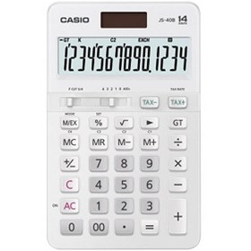 Resim Casio JS-40B-WE Beyaz Profesyonel 14 Hane Masa Üstü Hesap Makinesi 