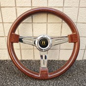 Resim 14 inçlik 350mm ABS Yarış Kolu, Ahşap Tasarım ve Parlak Metal Detaylar ile - Ön Yerleştirme, Güç Gerektirmez, Spor ve Drift için İdeal, Yarış Aksesuarları 