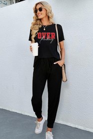 Resim trendypassion Unisex Over Thinking Baskılı 2'li Eşofman Takımı 