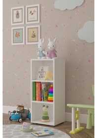 Resim Key Çok Amaçlı Kitaplık Düzenleyici Dolap 3 Raflı 45,5 x 82 CM Çok Renkli 