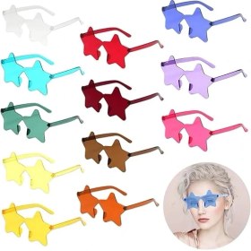 Resim Yıldız Şekilli Çerçevesiz Parti Gözlüğü 6 Renk 6 Adet 