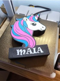 Resim GİT3D boynuzlu at RBG ışıklık BT bağlantılı masa lambası 