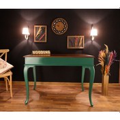 Resim Wooding-Mobilya Wooding 100 Cm Masif Yeşil Ceviz Yemek Masası 