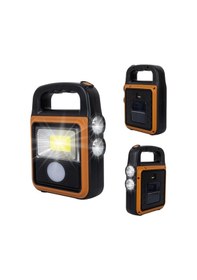 Resim Hs-8020c Cob Ledli Solarlı 4 Kademeli Usb Powerbank Çıkışlı Şarjlı Işıldak Fener 