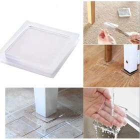 Resim Ozcmax 4 Adet Silikon Şeffaf Zemin Koruyucu Kaydırmaz Dayanıklı Ped 