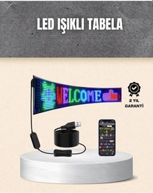 Resim Rgb Kayar Yazılı Led Reklam Ekranı Usb Bağlantılı Esnek Tasarım 