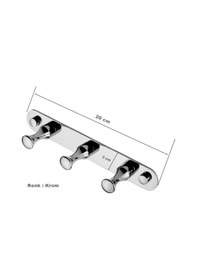Resim Tema Ruby Banyo Askısı 3 Lü Askılık Bornozluk Paslanmaz Krom 