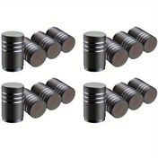 Resim 4/8/16 adet Siyah Alüminyum Alaşımlı Lastik Valf Kapakları, Geliştirilmiş Tutuş için Üç Yuvalı Tasarım - Arabalar, SUV'lar, Motosikletler, Bisikletler için Dayanıklı Tekerlek Valf Kapakları 