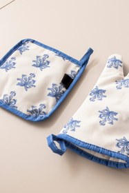 Resim Azure Blue, Fırın Mutfak Eldiveni, Yanmaz ve ısıya dayanıklı tutacak, 2 Parça 