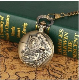 Resim 9006683200424drvs - Tren Temalı Köstekli Saat 