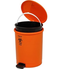 Resim A Kalite Plastik Tıbbi Atık Pedallı Çöp Kovası 12 Litre 