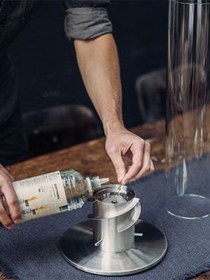 Resim Höfats Spin 1500 Gümüş Silindir Formlu Masaüstü Şömine 