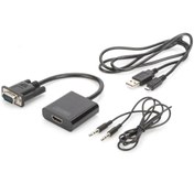 Resim Digitus DA-70473 VGA - HDMI Çevirici + Ses (3.5mm), Full HD (1080p), Kablolu, 15 cm, Siyah Renk Digitus DA-70473 VGA - HDMI Çevirici + Ses (3.5mm), Full HD (1080p), Kablolu, 15 cm, Siyah Renk