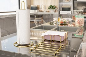 Resim BİNO SERVİS SUNUM SETİ PARLAK PASLANMAZ ÇELİK ÜÇLÜ MUTFAK SETİ, GOLD 