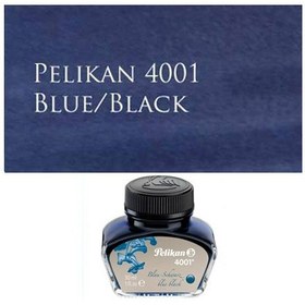Resim Pelikan 4001 Dolmakalem Mürekkebi 30 Ml. Mavi-Siyah 