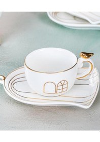 Resim Acar June 6 Lı Porselen Kahve Fincan Takımı 