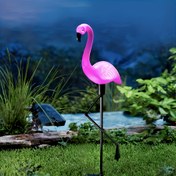 Resim 1/3 Flamingo Güneş Enerjili Lamba, Bahçe ve Avlu Dekoru için Dış Mekan Flamingo Çim Süsü, Noel Havuzu ve Arka Bahçe Aydınlatması 