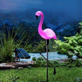 Resim 1/3 Flamingo Güneş Enerjili Lamba, Bahçe ve Avlu Dekoru için Dış Mekan Flamingo Çim Süsü, Noel Havuzu ve Arka Bahçe Aydınlatması 