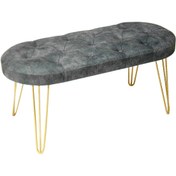 Resim BENCH ZEM LOUCA GRİ-GOLD AYAKLI ZN139-2 