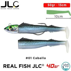 Resim Jlc Real Fish 40 Combo Set 50gr 13cm 01 Caballa 2+1 Silikon Balık 