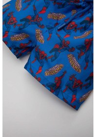 Resim DeFacto Erkek Bebek Marvel Comics Micro Deniz Şortu B9669A524SMBE404 Mavi 
