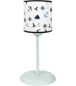 Resim ŞENAY AYDINLATMA Çocuk Odası Silindir Kumaş Abajur-beyaz Yelken Çapa 