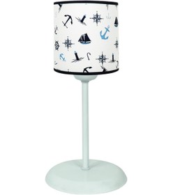 Resim ŞENAY AYDINLATMA Çocuk Odası Silindir Kumaş Abajur-beyaz Yelken Çapa 